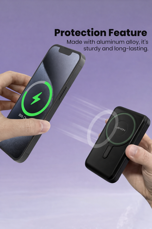 10000mAh Wireless & Wired Power Bank with MagSafe 15W Fast Charging