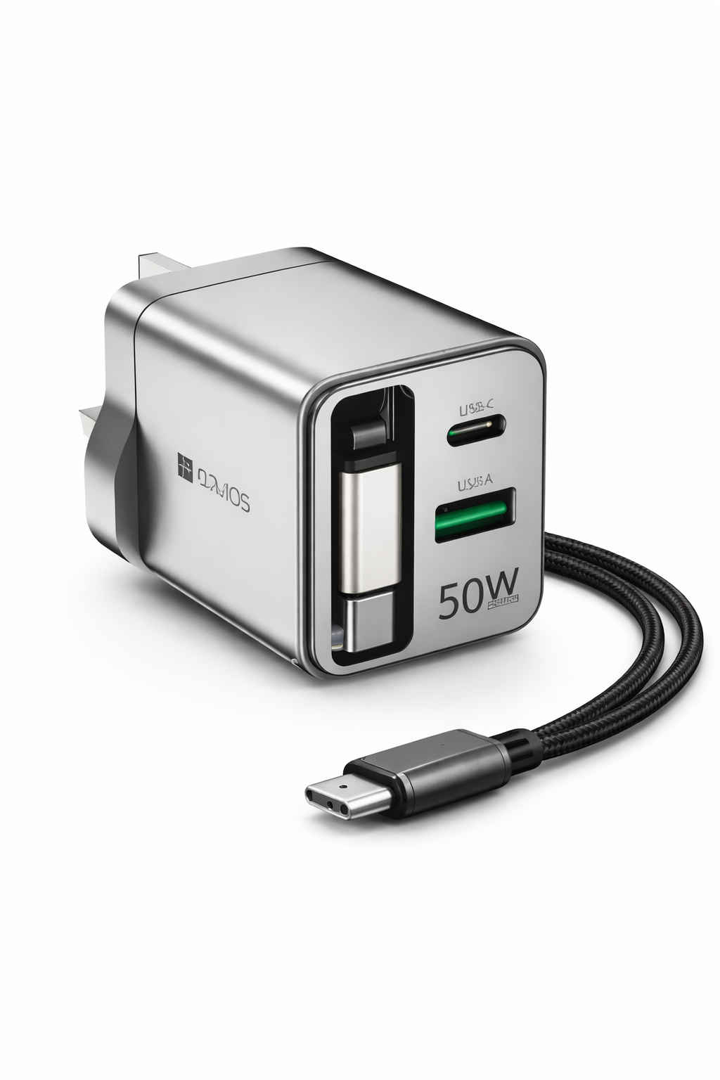 ADMOS 50W PD+QC3.0 Travel Charger with 25W PD Cable AM-317PU