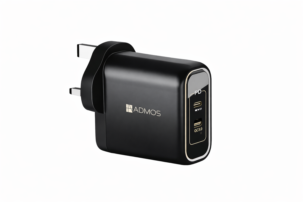 ADMOS 40W PD Dual USB-C Fast Charger with QC3.0