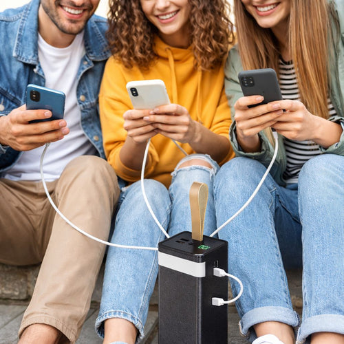 50000mAh 66W Fast Charge Power Bank with LED Display - Ultra High Capacity